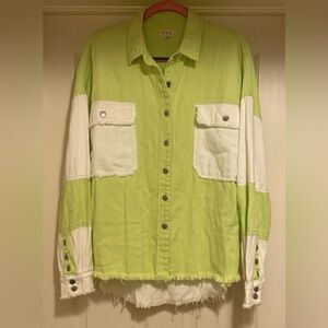 POL Neon Dreams Twill Oversized Shacket Jacket